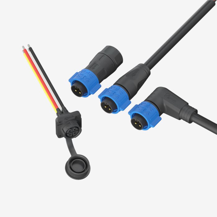 4Pin пластиковый водонепроницаемый разъем K20 квадратный женский розетка самец IP68 20A вилка